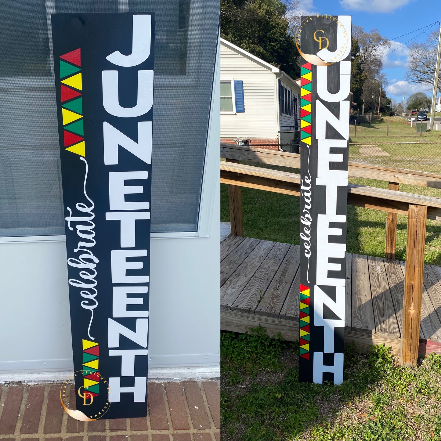 Juneteenth welcome sign and wreath set