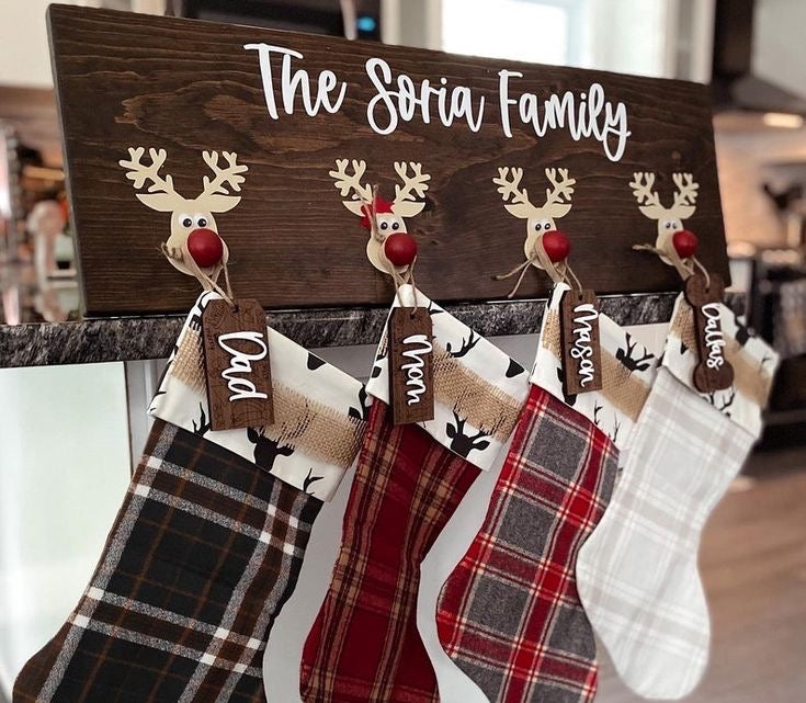 Reindeer stocking holder