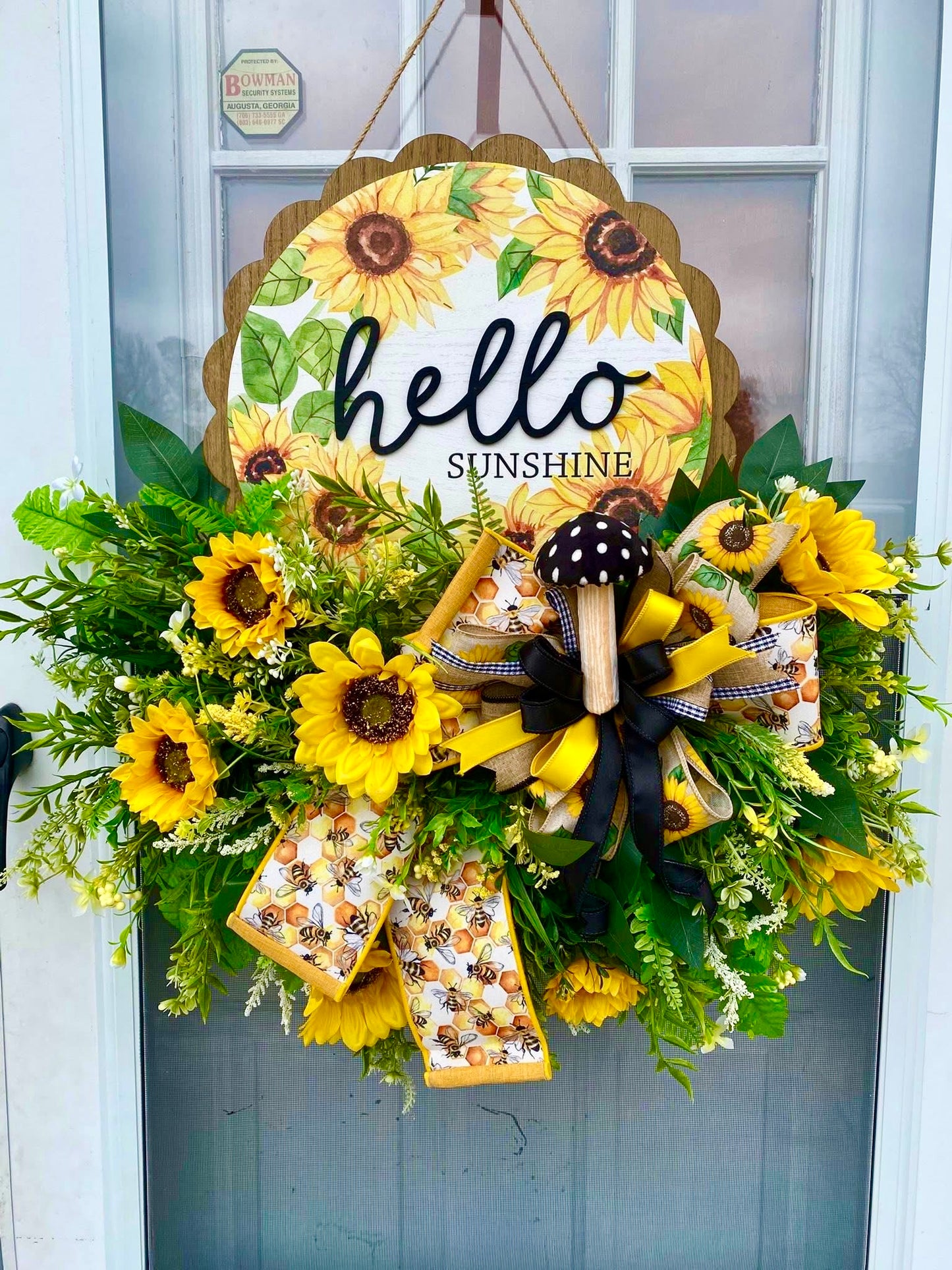 Sunflower door hanger