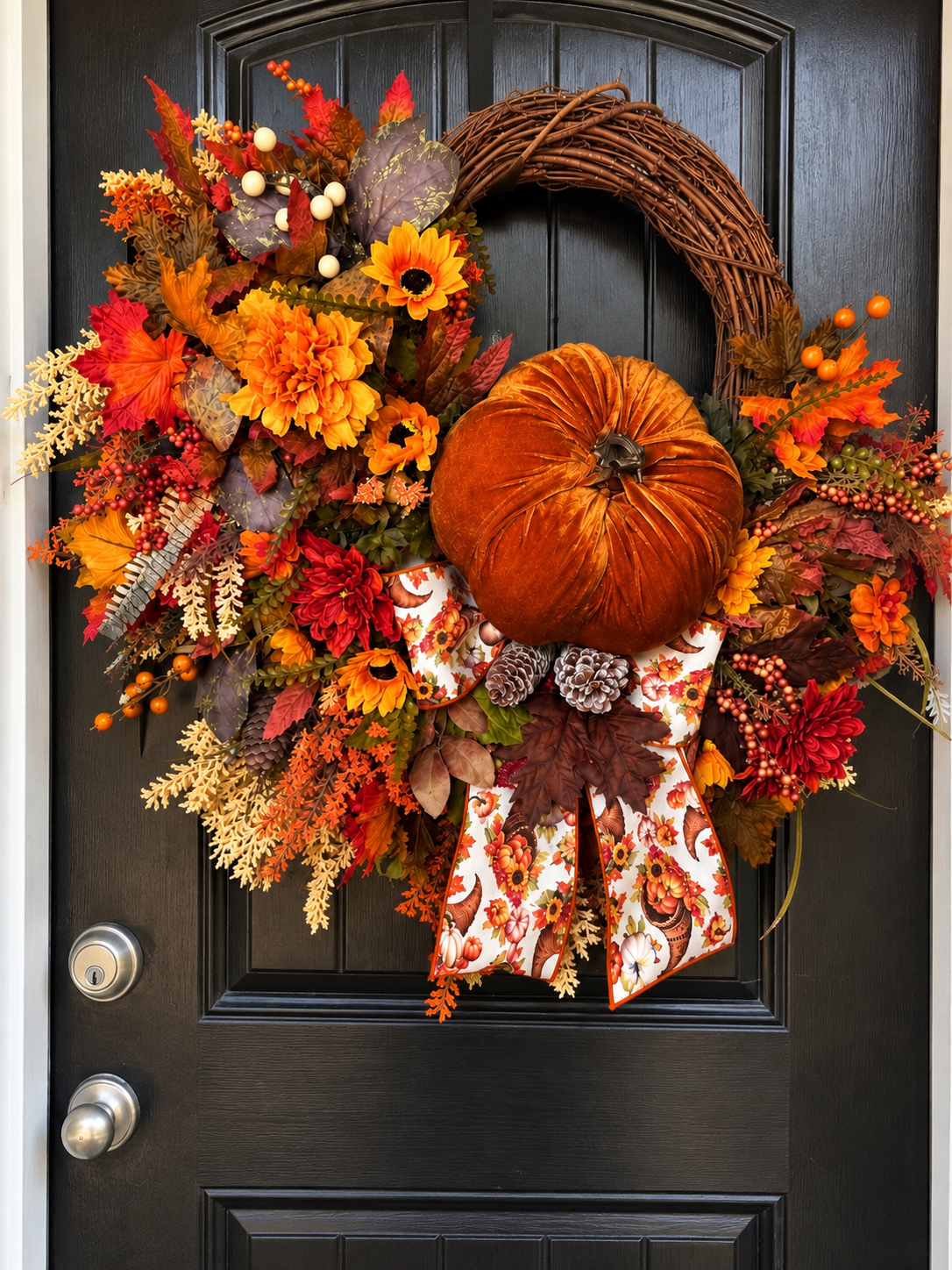 Fall grapevine wreath