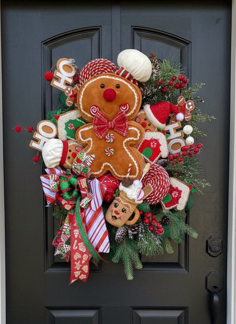 Gingerbread Christmas wreath