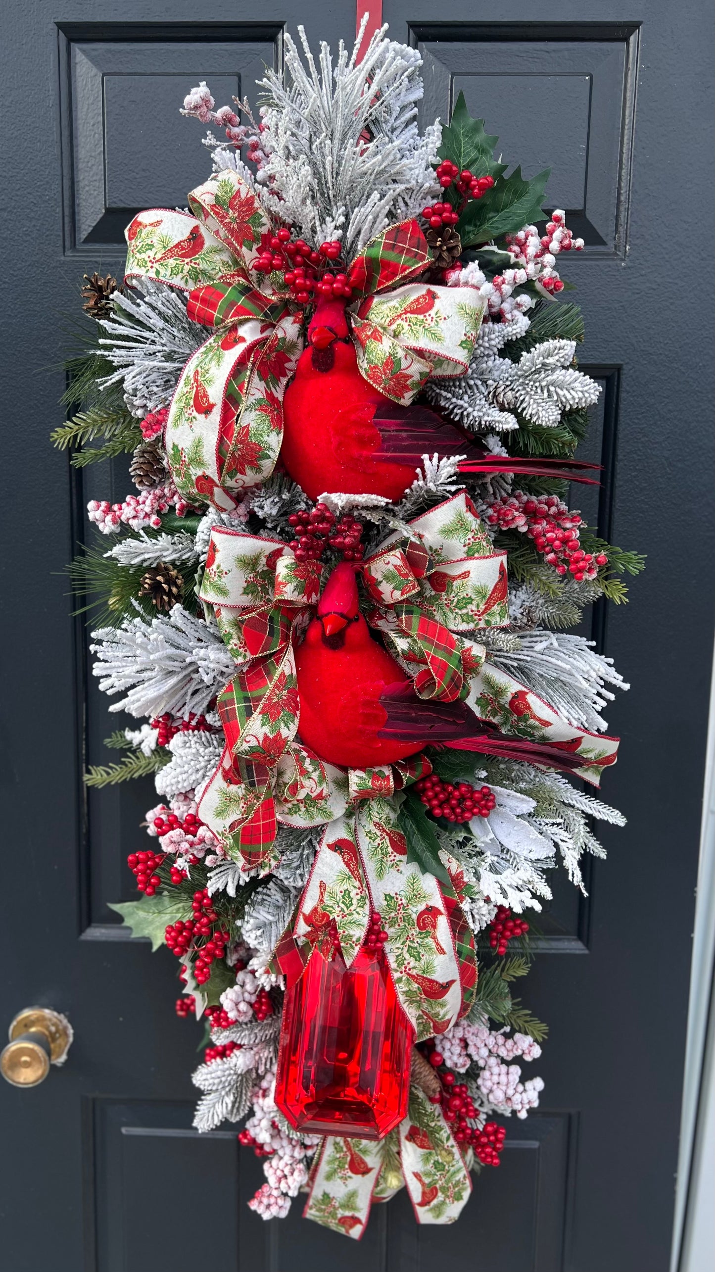 Cardinal bird wreath