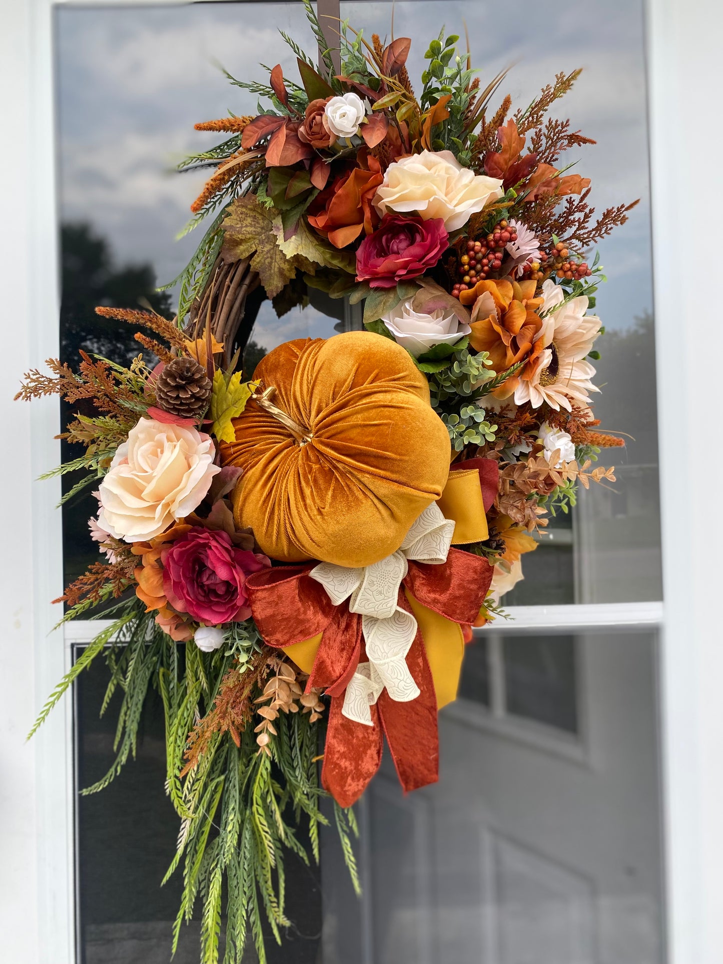 Grapevine fall wreath