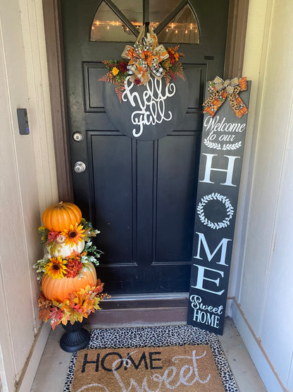 One Fall pumpkin topiary