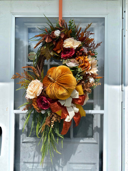 Grapevine fall wreath