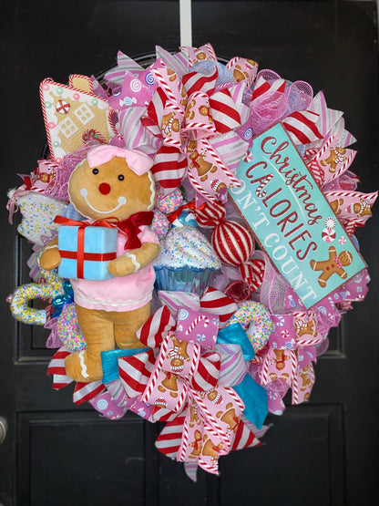 Gingerbread candy wreath