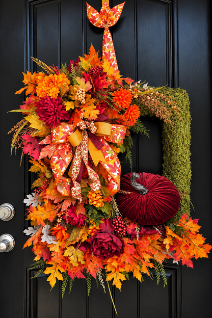 Harvest Romance moss wreath