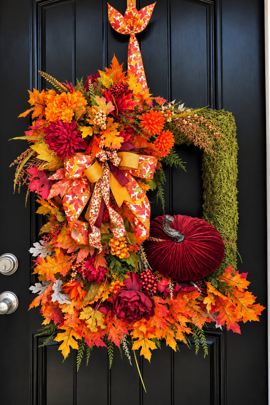 Harvest Romance moss wreath