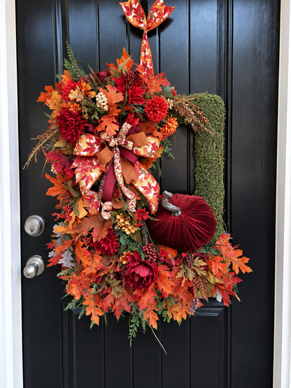 Luxury Autumn Pumpkin Wreath