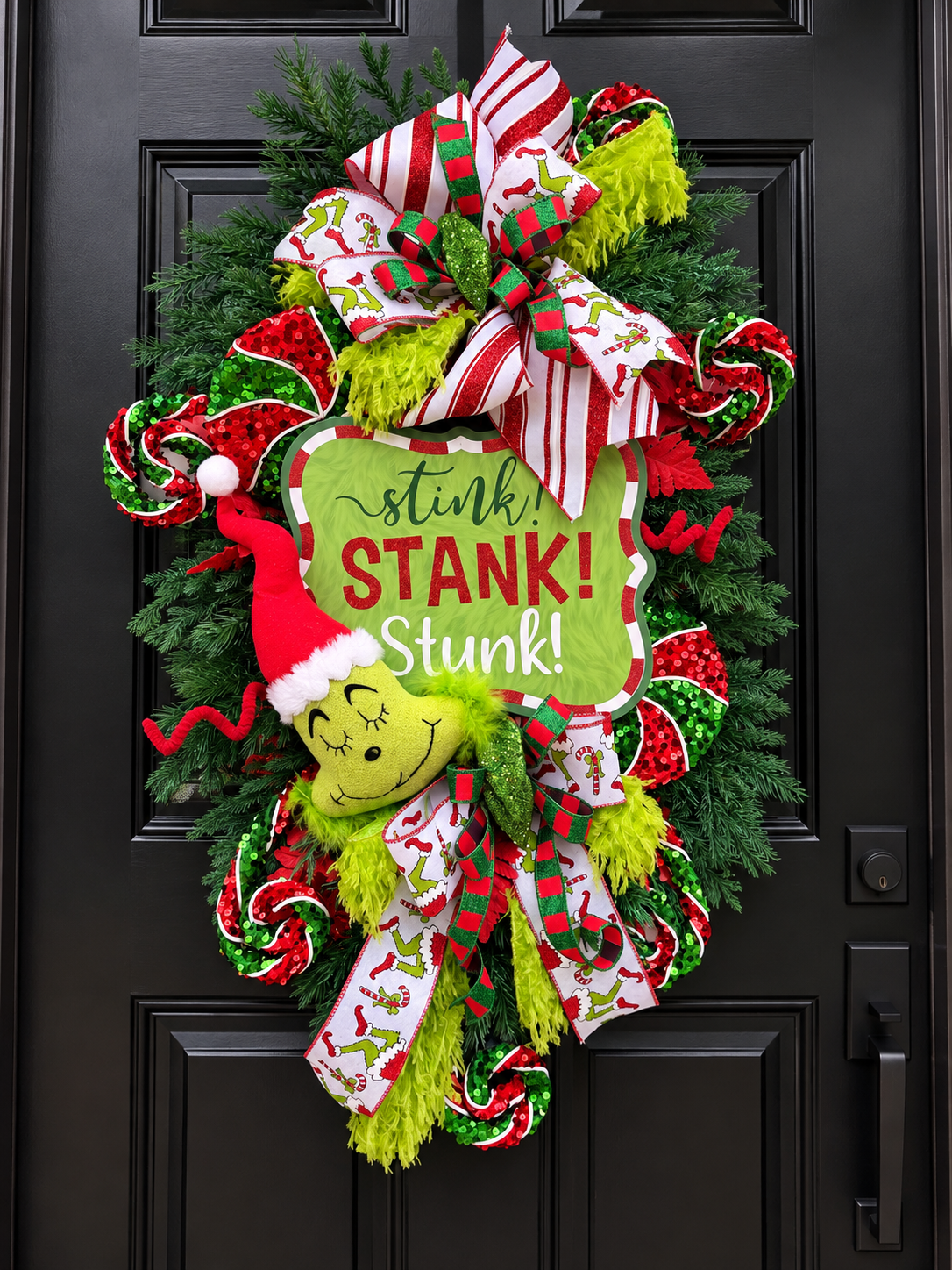 Grinch swag wreath
