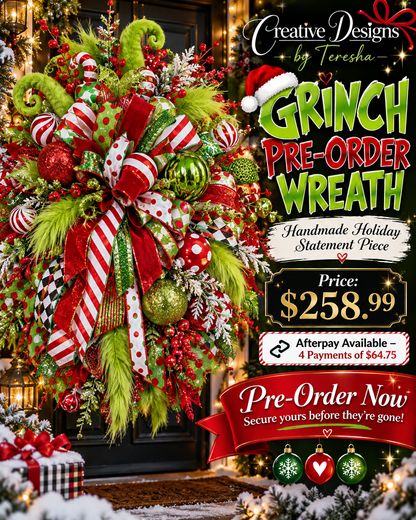 Grinch pre-order wreath