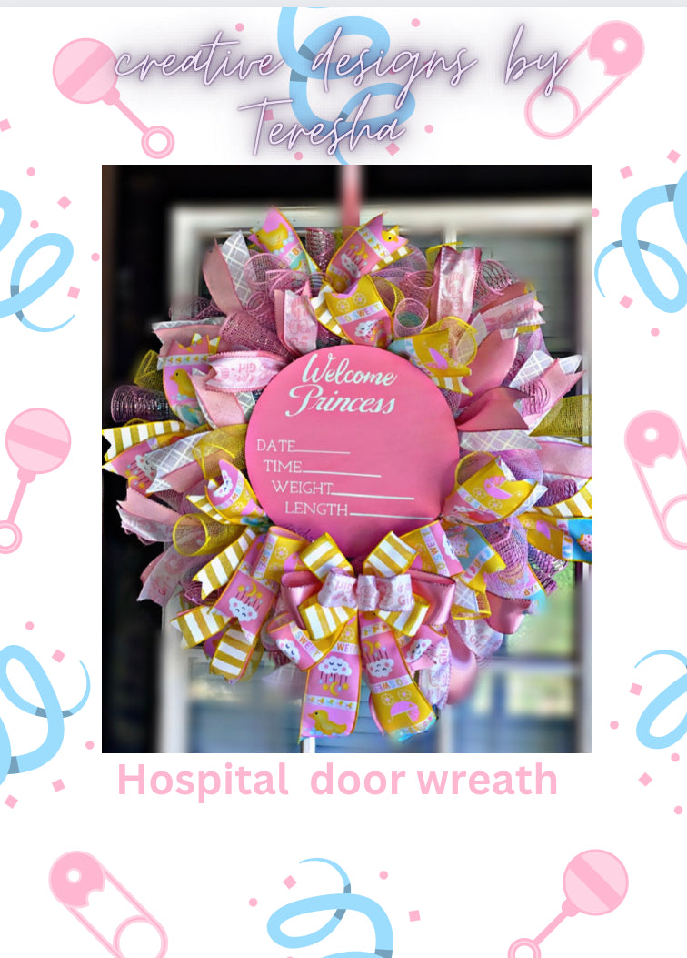 Welcome baby wreath