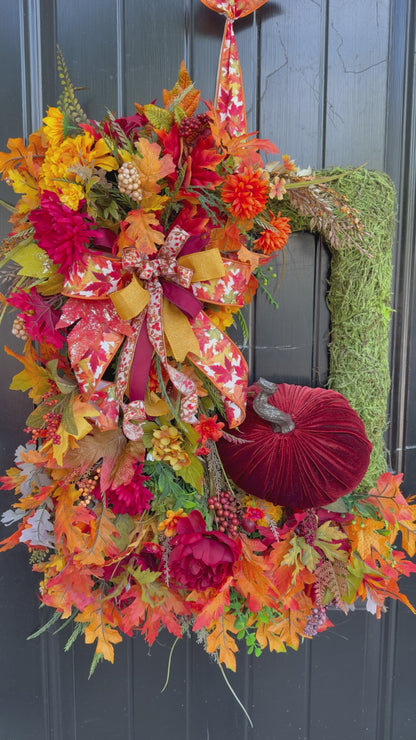 Luxury Autumn Pumpkin Wreath