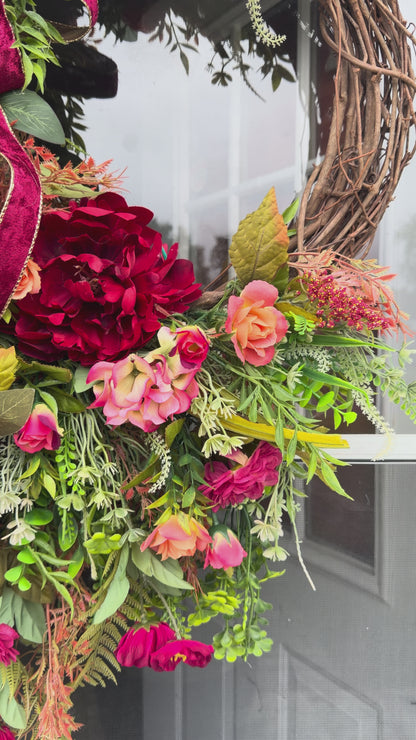Autumn in Bloom wreath