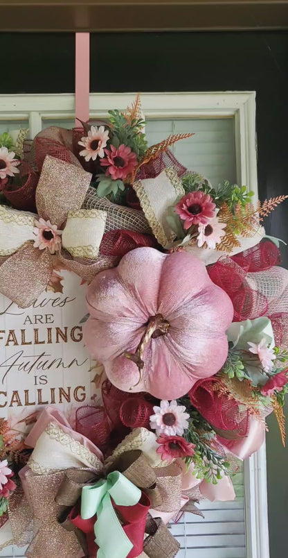 Pink Fall wreath