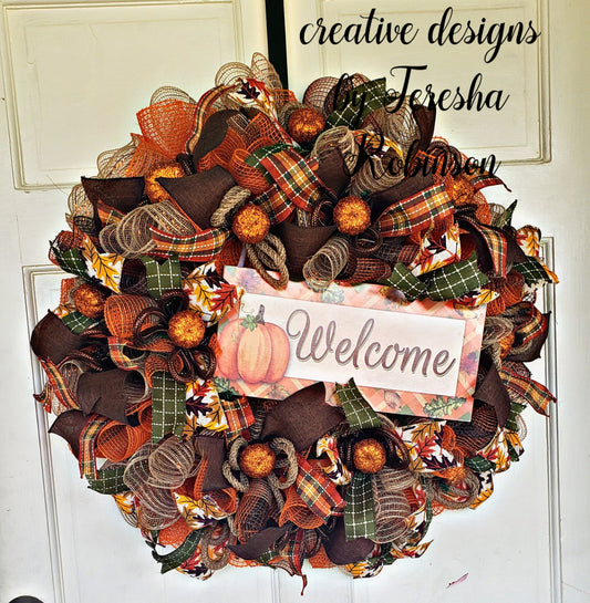 Welcome Fall wreath