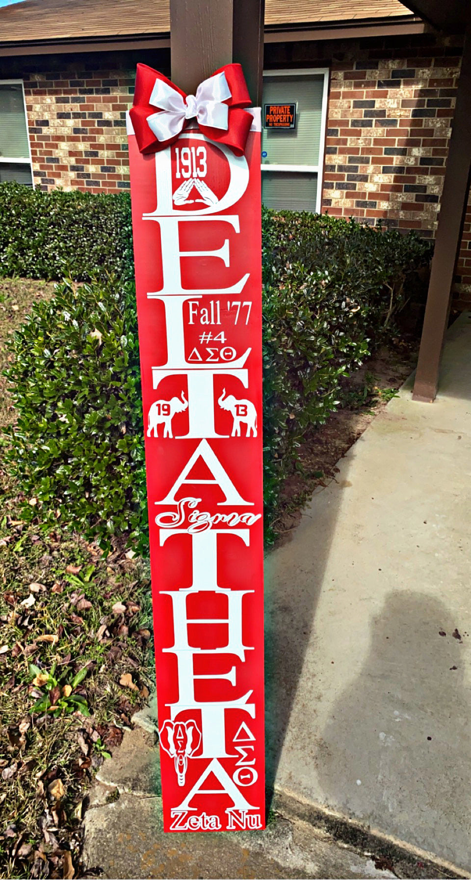 sorority and fraternity welcome signs